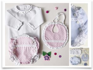 conjunto bebe rosa o celeste