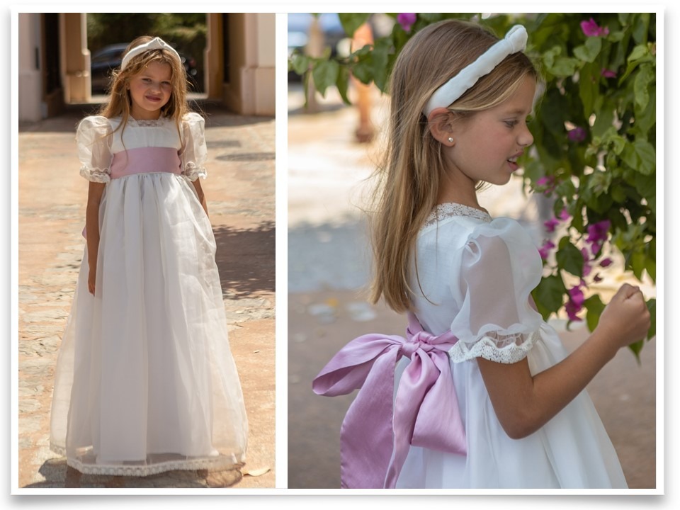 Vestido Comunión Delia PALOMA ENSENAT spanish kids clothes %vestidos comunion y trajes de arras